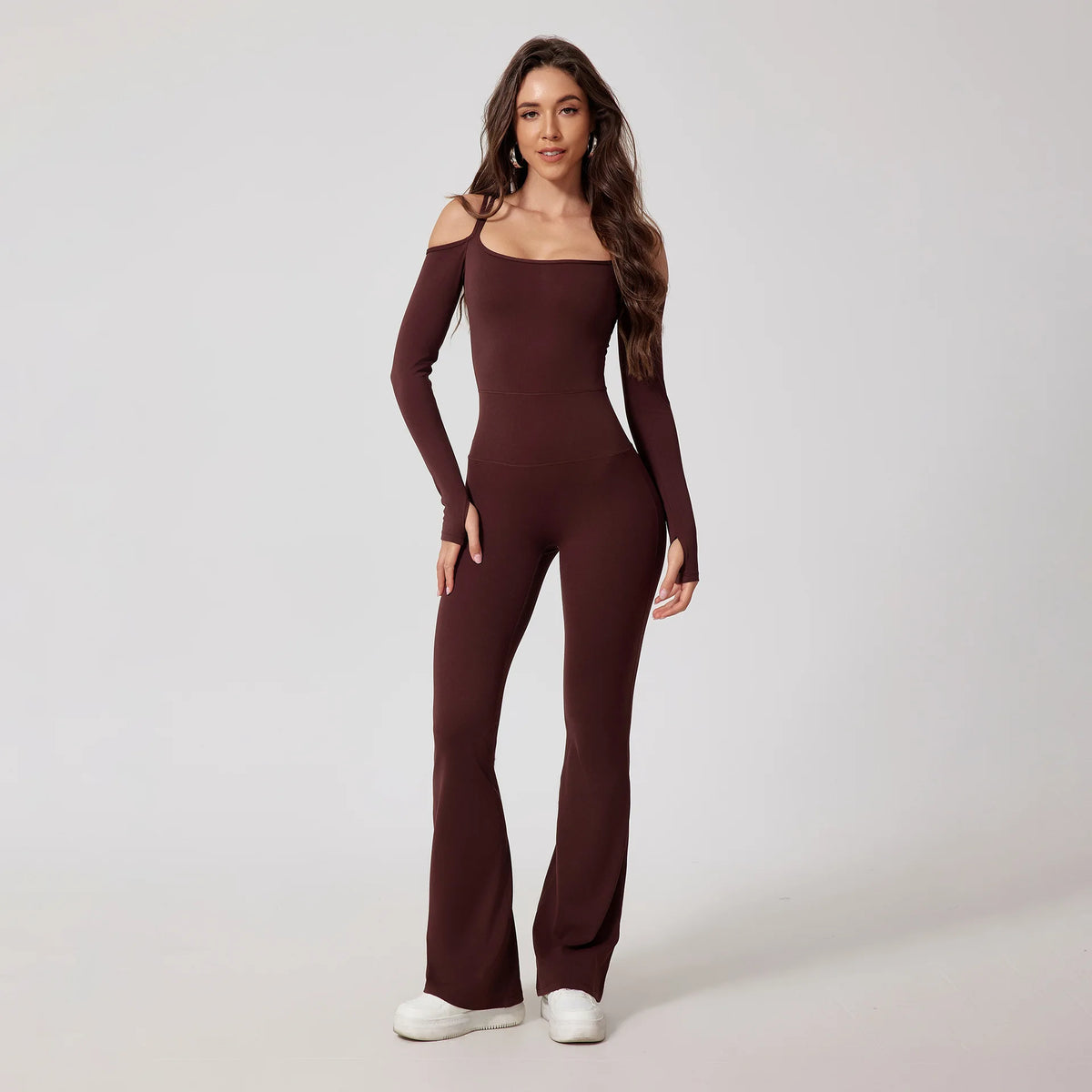VÉRA – Off-Shoulder Flare Jumpsuit