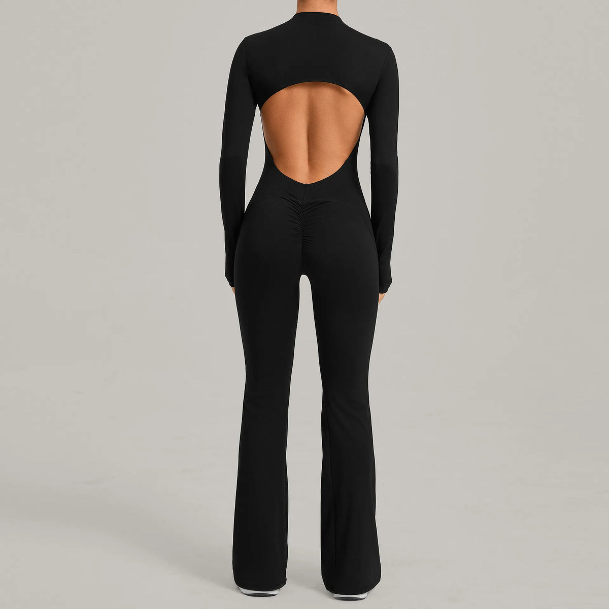 SÉRÉNA – Backless Sculpt Flare Jumpsuit