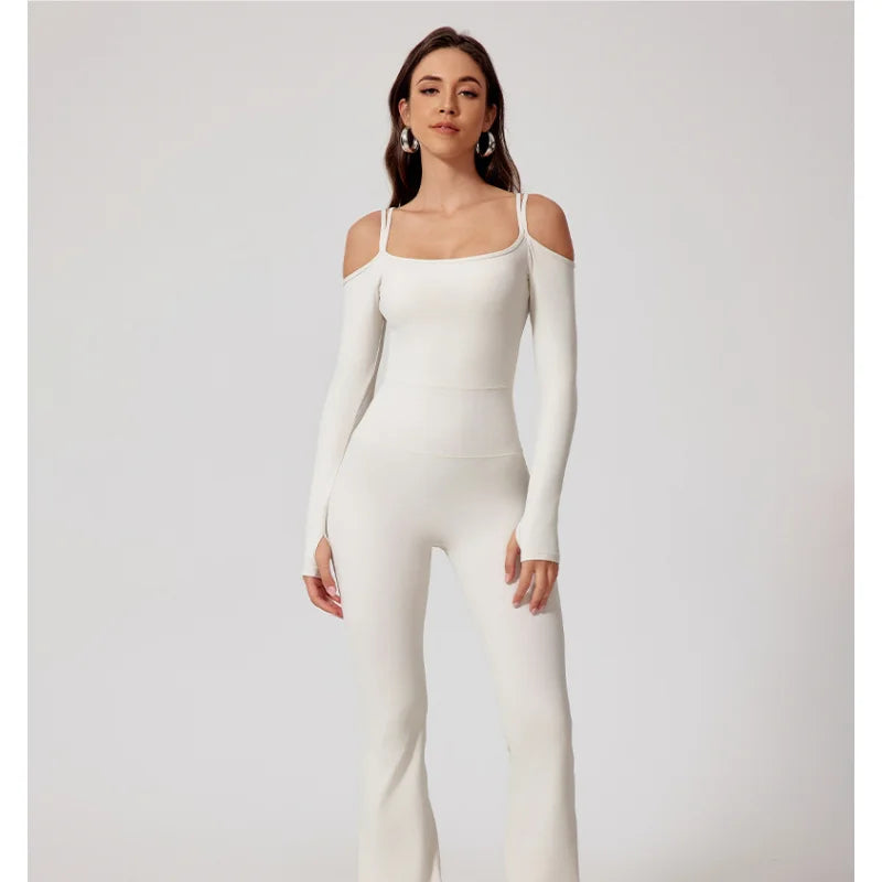 VÉRA – Off-Shoulder Flare Jumpsuit