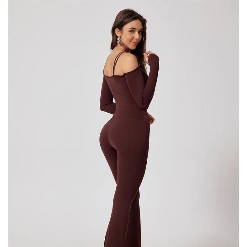 VÉRA – Off-Shoulder Flare Jumpsuit